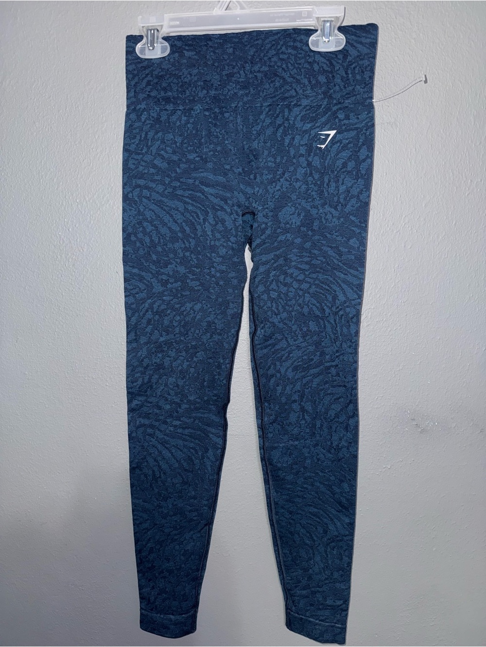 Gymshark Navy Textured High-Waist Leggings - Picture 2 of 3
